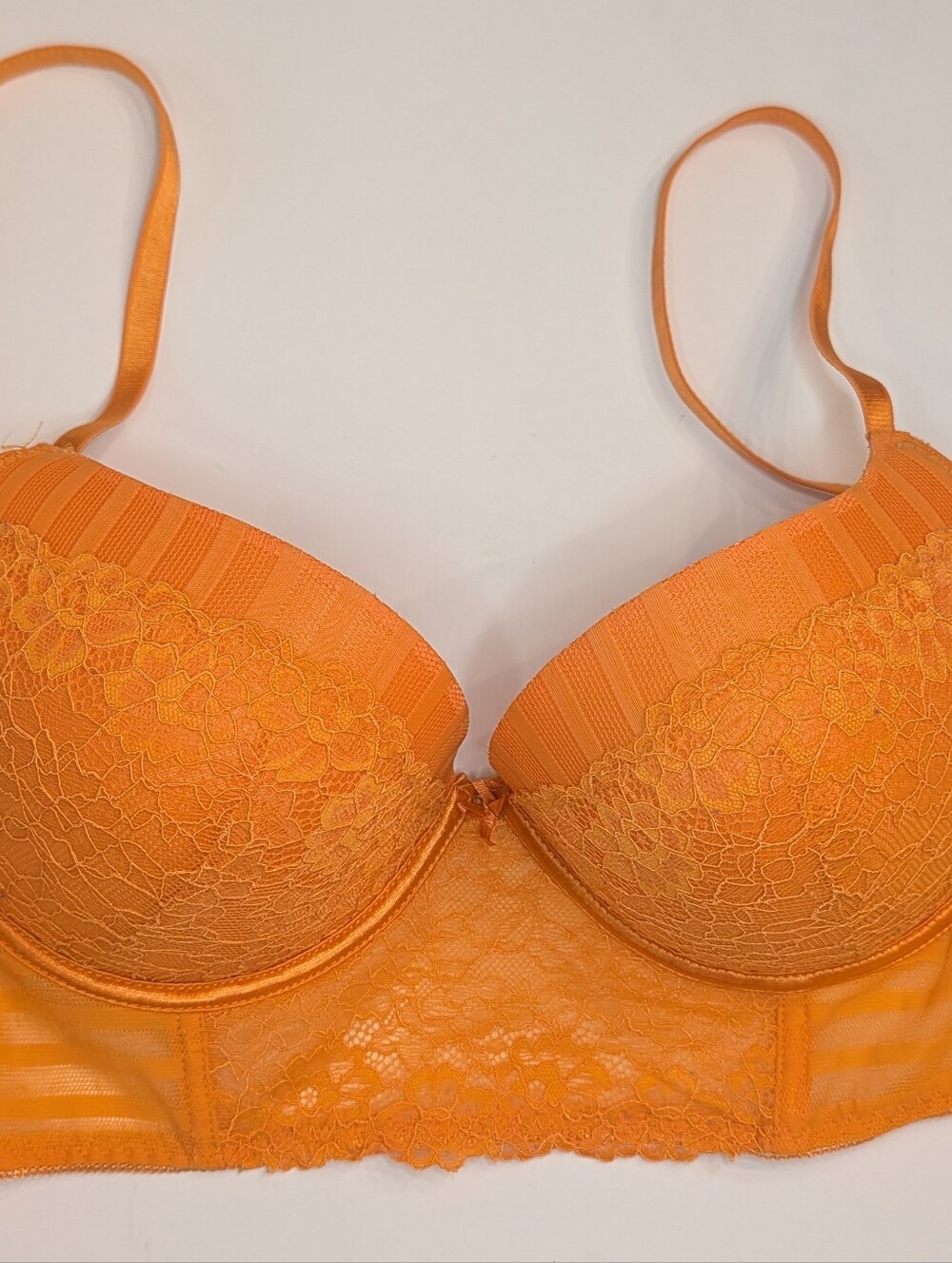 Orange Lace Bra 38C